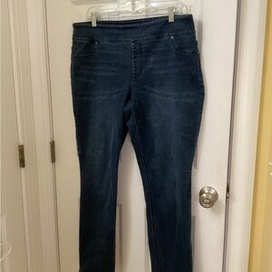 Chico's Dark Blue Skinny Jeans So Slimmimg